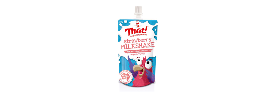 Strawberry Milkshake Pouch Packing Design