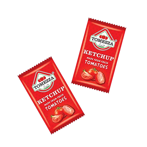 Tomato Ketch Up Sachets Pouch Packing Design